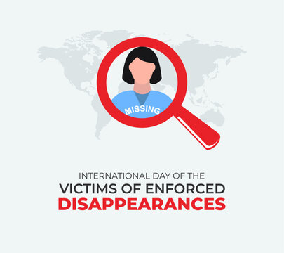 International Day of the Victims of Enforced Disappearances. 30 august. Holiday concept. Template for background with banner, poster and card. Vector illustration.