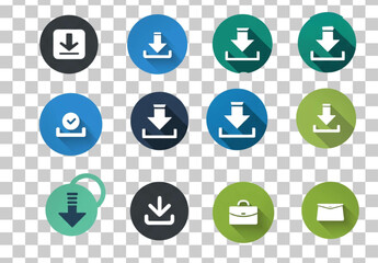 Professional Flat Save Icon Vectors Transparent Backgrounds