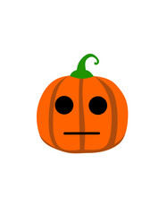 vector illustration of halloween pumpkin emote