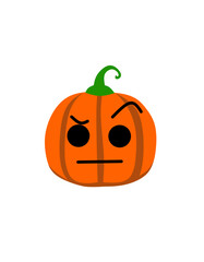 vector illustration of halloween pumpkin emote
