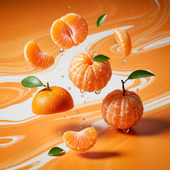 floating tangerines