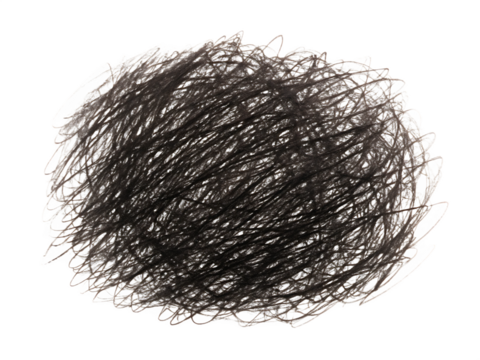 dark scribbles isolated on white background PNG.AI.Generated.