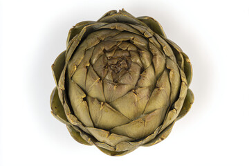 Fototapeta premium a close up of a artichoke on a white surface