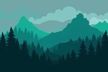 Fototapeta premium mountain landscape with clouds