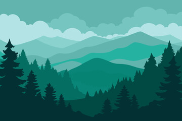 Fototapeta premium mountain landscape with clouds