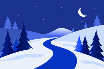 Obraz premium winter landscape with trees