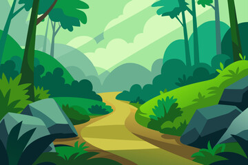 landscape with forest