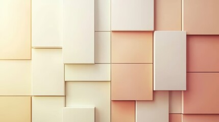 Modern geometric wall design with rectangular panels in soft pastel shades creating a stylish contemporary background