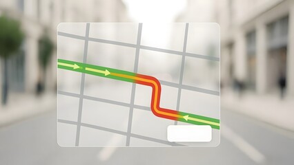 Augmented Reality Traffic Flow Map Overlay on City Street