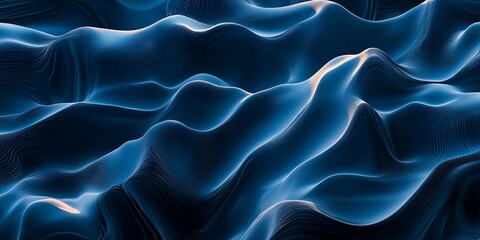 Obraz premium A detailed view of abstract waves and ripples, the fluidity and motion of the design creating a dynamic and engaging background