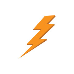 symbol logo Thunder Bolt 2D yellow color