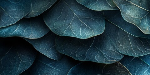 leaf-like abstract shapes, layered textures and soft shadows creating depth and a natural feel