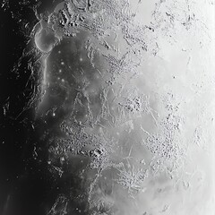 Abstract texture resembling lunar surface features in monochrome.