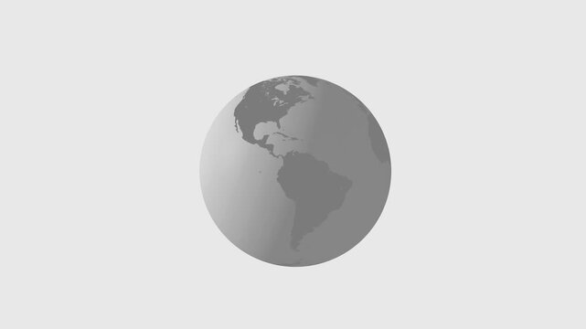 abstract gray globe planet earth. Elegant globe rotation for global business presentation.