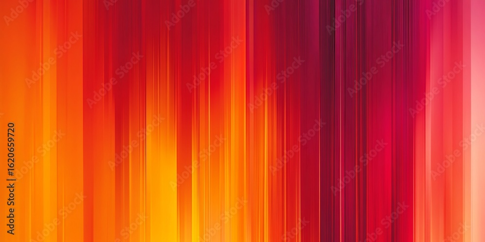 Wall mural a linear gradient from dark red to bright orange, the bold colors creating a fiery and intense abstr