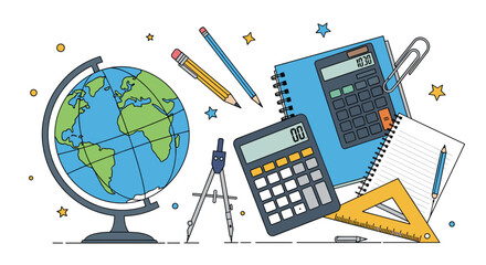 Creative Education Tools Supplies And Instruments For Learning And Discovery