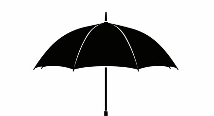 Obraz premium black umbrella isolated on white