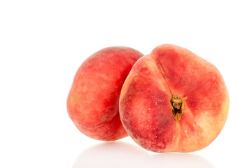 Fig sweet peaches isolated on white background, macro.