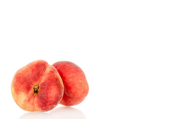 Fig sweet peaches isolated on white background, macro.