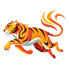 Running Tiger Logo – Speed and Energy Symbol