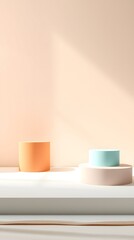 Vertical Elegant Podium with Copy Space for advertisement or commercial uses