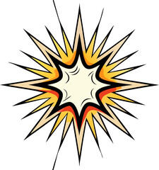 Speed lines effect for comic and manga books. Radial cartoon burst and concentric bomb explosion. Scream and shout motion. Vector abstract roar sound icon