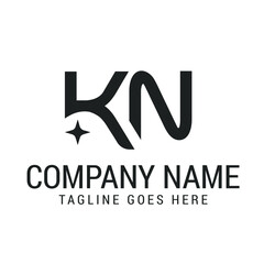 Fototapeta premium Creative Letter KN or NK Modern Minimalist Vector Logo Design Templates for Brand
