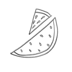 hand drawn sketch of slice of cheese  transparent background