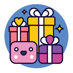 Gift Box Line Icons Collection