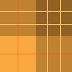 Geometric pattern composed of intersecting lines and rectangles in varying shades of brown and orange creates a classic look. Arrangement of lines forms a grid-like structure, giving a sense of order.