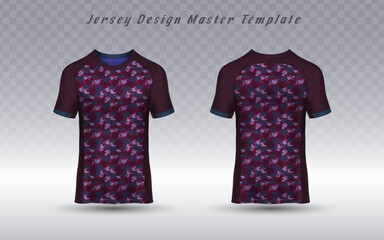 Professional soccer jersey mockup featuring a detailed, modern digital camouflage pattern. This sports apparel template is ideal for team uniform designs, athletic branding, and e-commerce product 