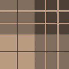Geometric shapes create a pattern of intersecting lines and squares in varying shades of brown. The design has a structured, grid-like appearance with a harmonious blend of colors.
