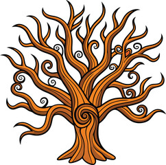  Spooky Tree for Halloween – Bold Silhouette Flat Vector