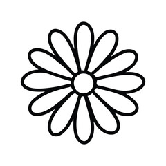 Delicate Daisy Outline Vector Illustration A Simple Floral Design Element for Springtime Projects and Botanical Themes with Clean Lines and a Modern Aesthetic