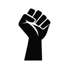Empowerment Fist Raised High A Symbol of Solidarity and Resistance Vector Graphic for Social Justice Movements and Activism with Bold Lines and Strong Imagery