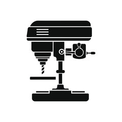 Industrial Drill Press Machine Vector Illustration A Symbol of Precision Manufacturing and Metalworking Design Element for Engineering and Workshop Projects