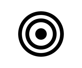 Bullseye target icon. Arrow target illustration on transparent background. 