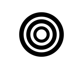Black target icon. Bullseye target or Arrow target illustration on transparent background. 