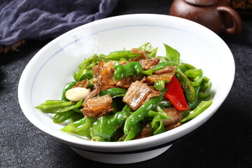 Chinese cuisine, Cantonese cuisine, farmhouse stir fried pork