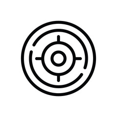 Targeting System Vector Icon: A Precise Symbol for Focus, Accuracy, and Strategic Goals in Business, Marketing, and Design Projects with a Clean and Modern Style