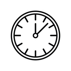 Clock Face Vector Illustration: A Timeless Symbol of Time, Deadlines, and Scheduling for Business, Productivity, and Design Projects with a Clean Style