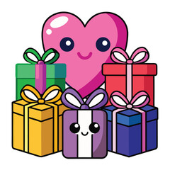 Gift Box Line Icons Collection