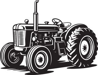 high quality farm machinery vector of vintage tractor in ai eps jpeg png for farm equipment design