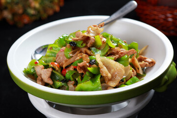 Chinese cuisine, Cantonese cuisine, farmhouse stir fried pork