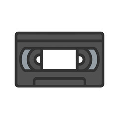 Fototapeta premium Vector illustration of a VHS video cassette tape