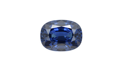 Blue topaz gemstone isolated on PNG background.