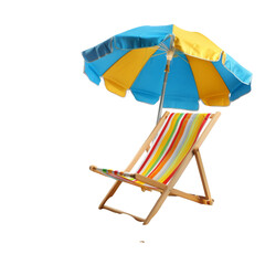 Colorful beach chair and umbrella (2)