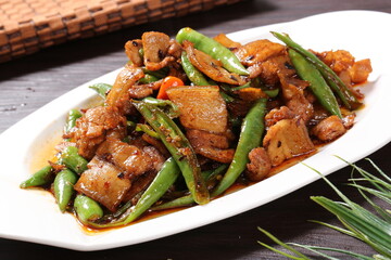 Chinese cuisine, Cantonese cuisine, farmhouse stir fried pork