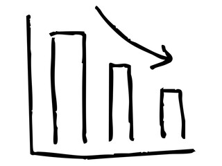 手書き風のグラフ素材　ビジネス