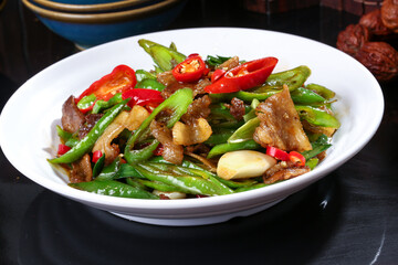 Chinese cuisine, Cantonese cuisine, farmhouse stir fried pork
